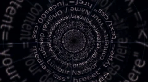 HTML Code Tunnel Background Stock Footage 44188824