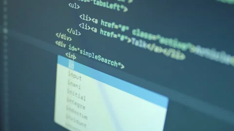 HTML Code Typing Stock Footage 167344087