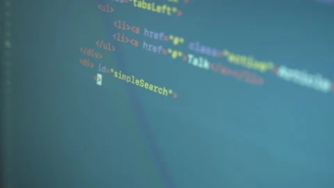 HTML Code Typing Stock Footage 167344192