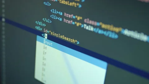 HTML Code Typing Stock Footage 167344382