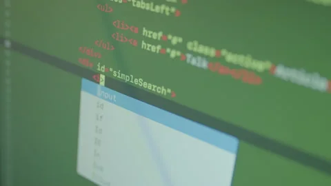 HTML Code Typing Stock Footage 167344456
