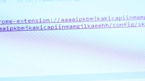HTML Codes Scrolling on a PC Display Stock Footage 41857211