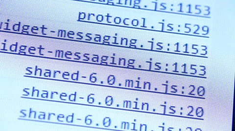 HTML Codes Scrolling on a PC Display Stock Footage 41857406
