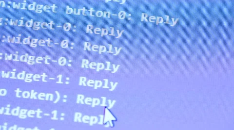 HTML Codes Scrolling on a PC Display Stock Footage 41857646