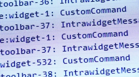 HTML Codes Scrolling on a PC Display Stock Footage 41858257