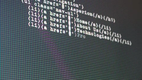Html computer coding IT technology cyber security Stock Footage 161503926