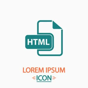 Html computer symbol Stock Illustration