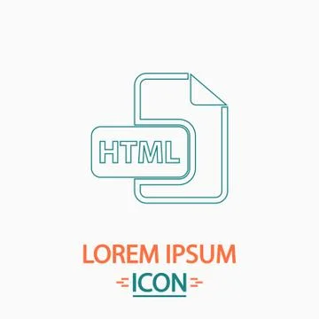 Html computer symbol 스톡 일러스트