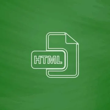 Html computer symbol Illustrazione stock