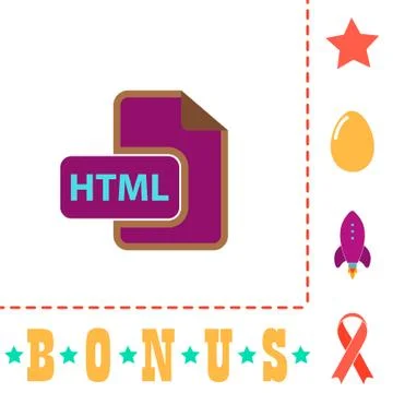 Html computer symbol Stock Illustration