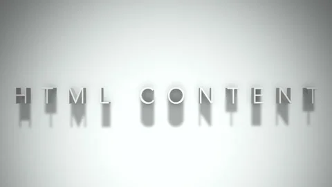 Html content 3D title animation white text on a white background Stock Footage 299369045