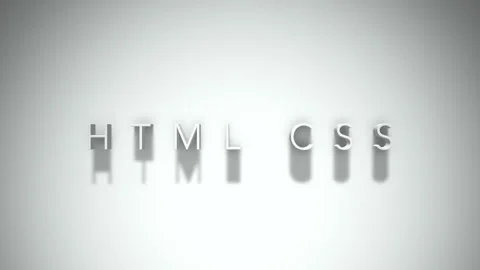 Html css 3D title animation with shadows on a white background Stock Footage 297268689