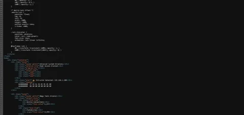 HTML, CSS, JavaScript Animation Code Imp... | Stock Video | Pond5