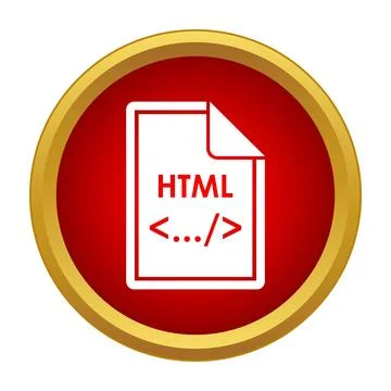 Html document file icon for web development 库存插图