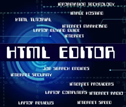 Html Editor Indicates Hypertext Markup Language And Boss Stock Illustration