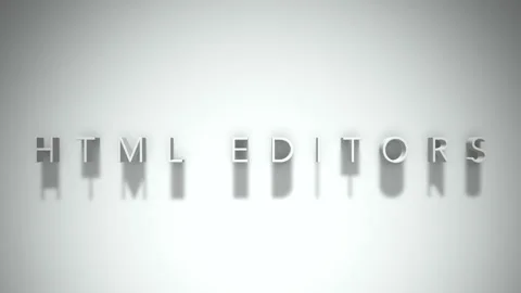 Html editors 3D title animation white text on a white background Stock Footage 299369071