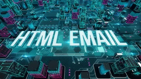 HTML Email with digital technology concept Stock Footage 104631924