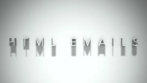 Html emails 3D title animation with shadows on a white background Stock Footage 296926620