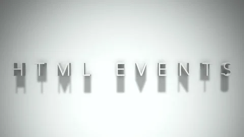 Html events 3D title animation with shadows on a white background Stock Footage 297268694
