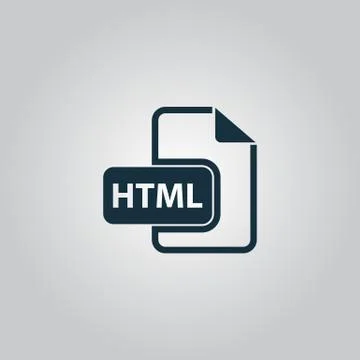 HTML file extension icon vector イラスト素材