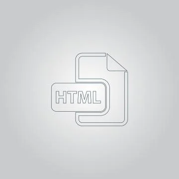 HTML file extension icon vector 스톡 일러스트