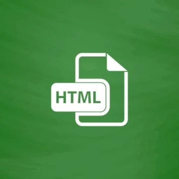 HTML file extension icon vector. Illustration