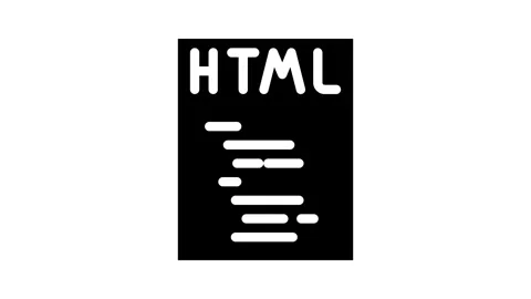 Html file format document glyph icon animation 動画素材 326746667