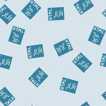 Html file format document glyph vector seamless pattern Stock Illustration