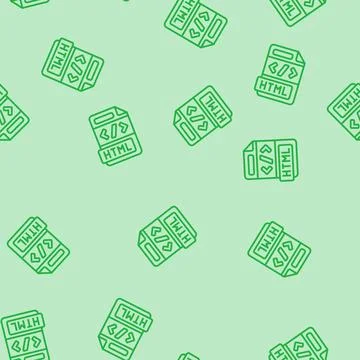 Html file format document line seamless pattern Stock Illustration