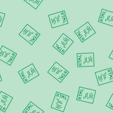 Html file format document line vector seamless pattern Stock Illustration