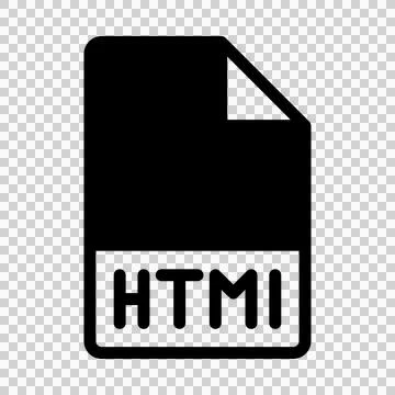 Html file format icons. Files type symbol document icon.  Stock Illustration