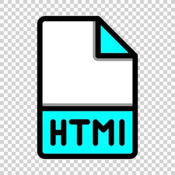 Html file type format icon. extension document files icons symbol.  스톡 일러스트