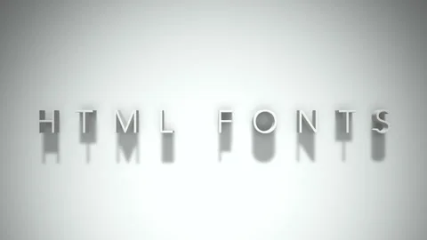 Html fonts 3D title animation with shadows on a white background Stock Footage 297018732