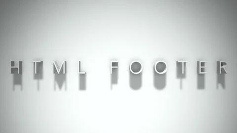 Html footer 3D title animation with shadows on a white background Stock Footage 297272872