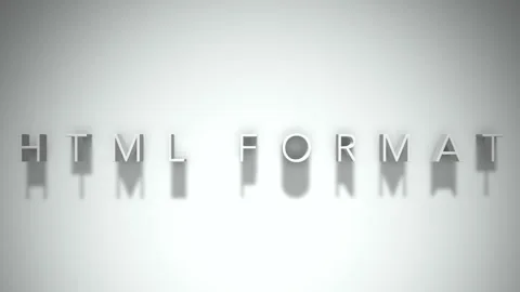 Html format 3D title animation with shadows on a white background Stock Footage 297129075