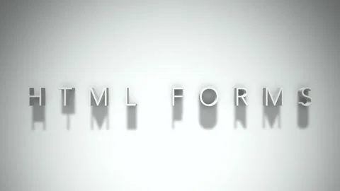Html forms 3D title animation with shadows on a white background Stock-Footage 297018747