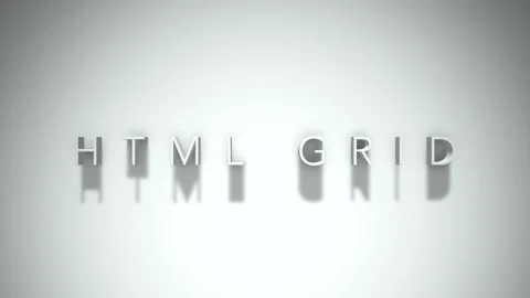 Html grid 3D title animation with shadows on a white background Stock Footage 297018722