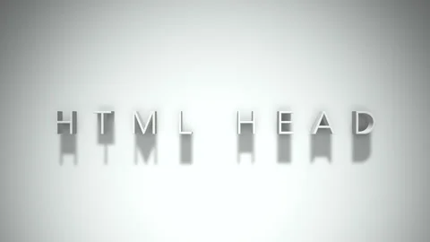 Html head 3D title animation with shadows on a white background Stock Footage 297272874