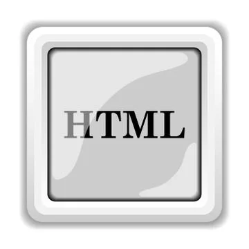 Html icon. internet button on white background.. 스톡 일러스트