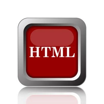 HTML icon. Internet button on white background. 스톡 일러스트