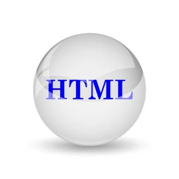 HTML icon. Internet button on white background.. 스톡 일러스트