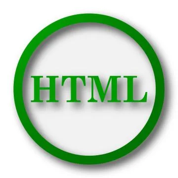 HTML icon. Internet button on white background.. 스톡 일러스트
