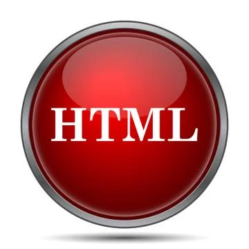 HTML icon. Internet button on white background.. 스톡 일러스트