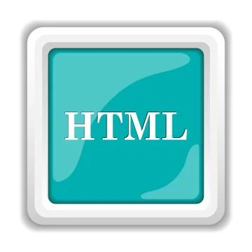 HTML icon. Internet button on white background.. イラスト素材