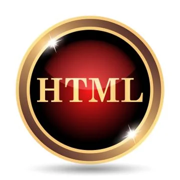 HTML icon. Internet button on white background.. 스톡 일러스트