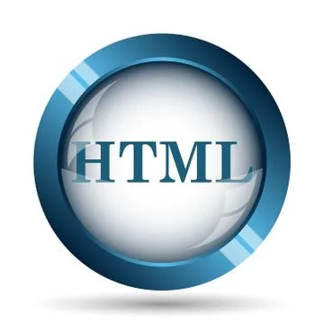 HTML icon. Internet button on white background.. 스톡 일러스트