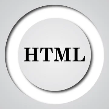 HTML icon. Internet button on white background.. イラスト素材