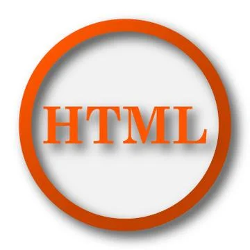 HTML icon. Internet button on white background.. 스톡 일러스트