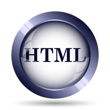HTML icon. Internet button on white background.. 스톡 일러스트