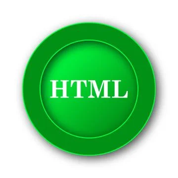 HTML icon. Internet button on white background.. 스톡 일러스트